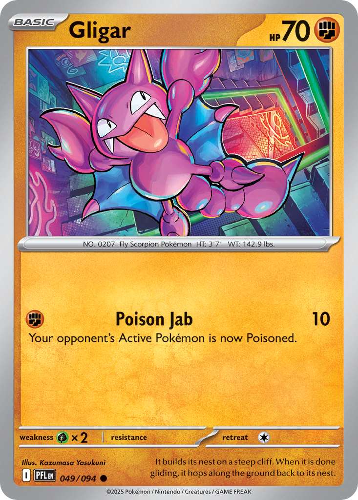 Gligar 049/094 — Phantasmal Flames Pokémon TCG
