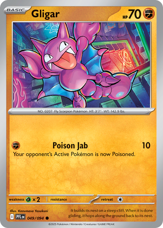 Gligar 049/094 — Phantasmal Flames Pokémon TCG