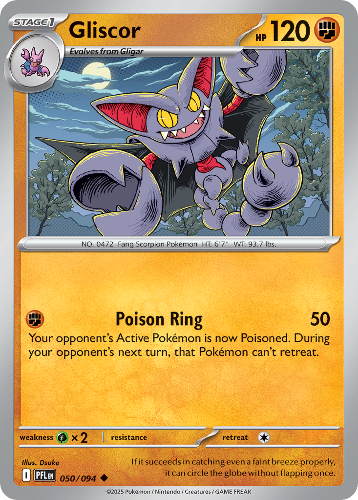 Gliscor 050/094 — Phantasmal Flames Pokémon TCG