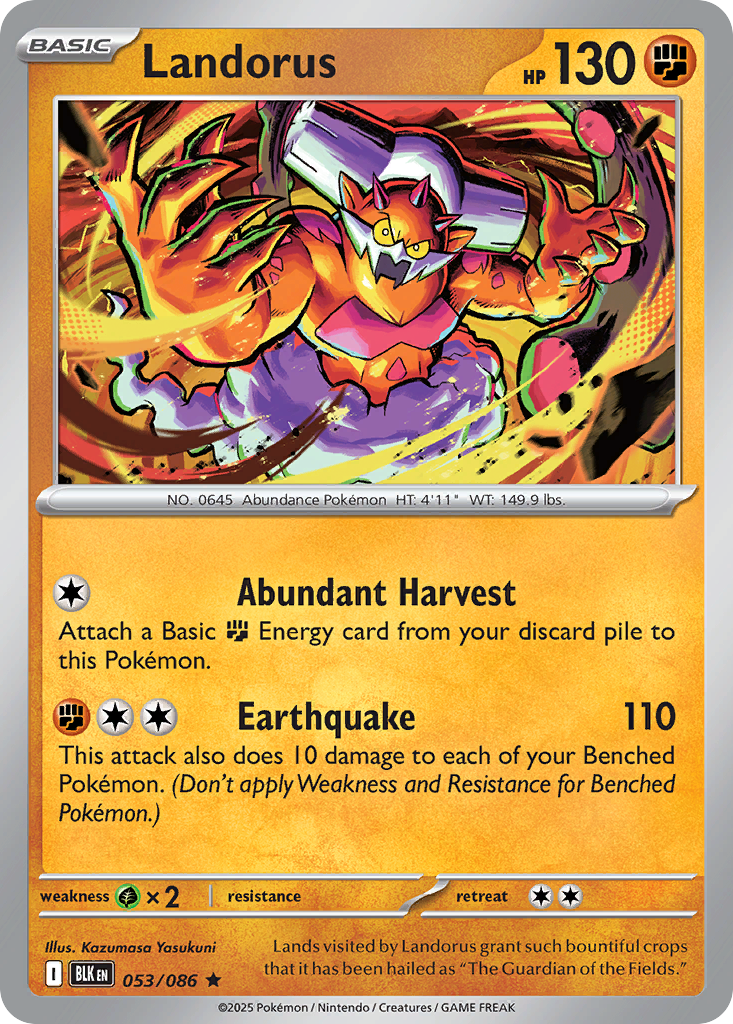 Landorus 053/086 — Black Bolt Pokémon TCG