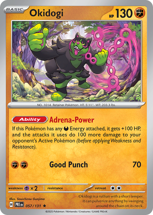 Okidogi — Prismatic Evolutions 057/131 Pokémon card