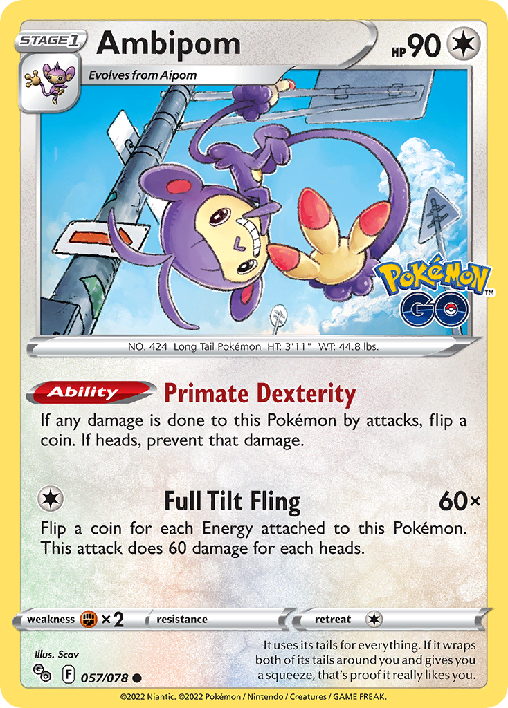 Ambipom 057/078 Pokémon GO