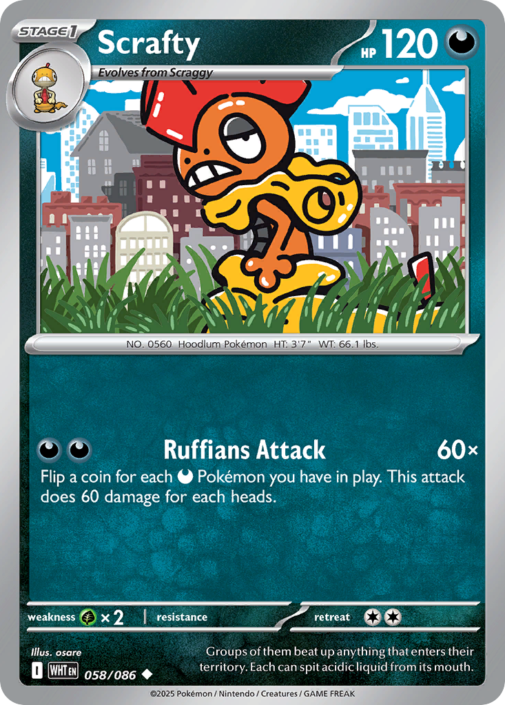 Zorua — White Flare 058/086 Pokémon card
