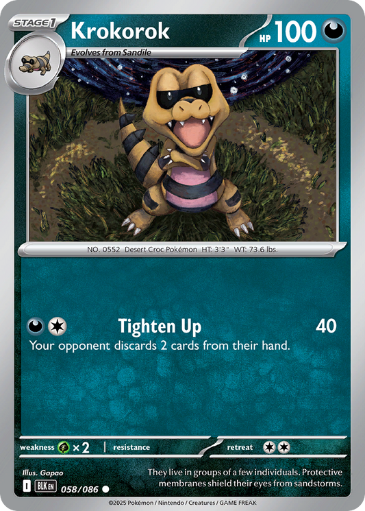 Krokorok 058/086 Black Bolt