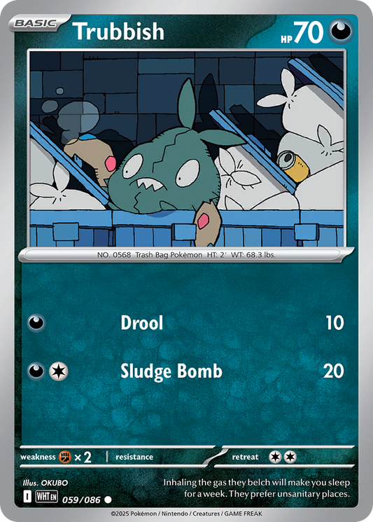 Trubbish — White Flare 059/086 Pokémon card