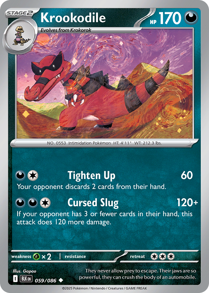 Krookodile 059/086 — Black Bolt Pokémon TCG