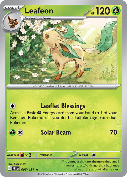 Leafeon — Prismatic Evolutions 005/131 Pokémon card