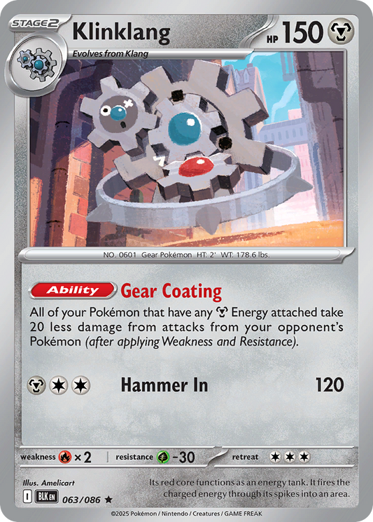 Klinklang 063/086 — Black Bolt Pokémon TCG