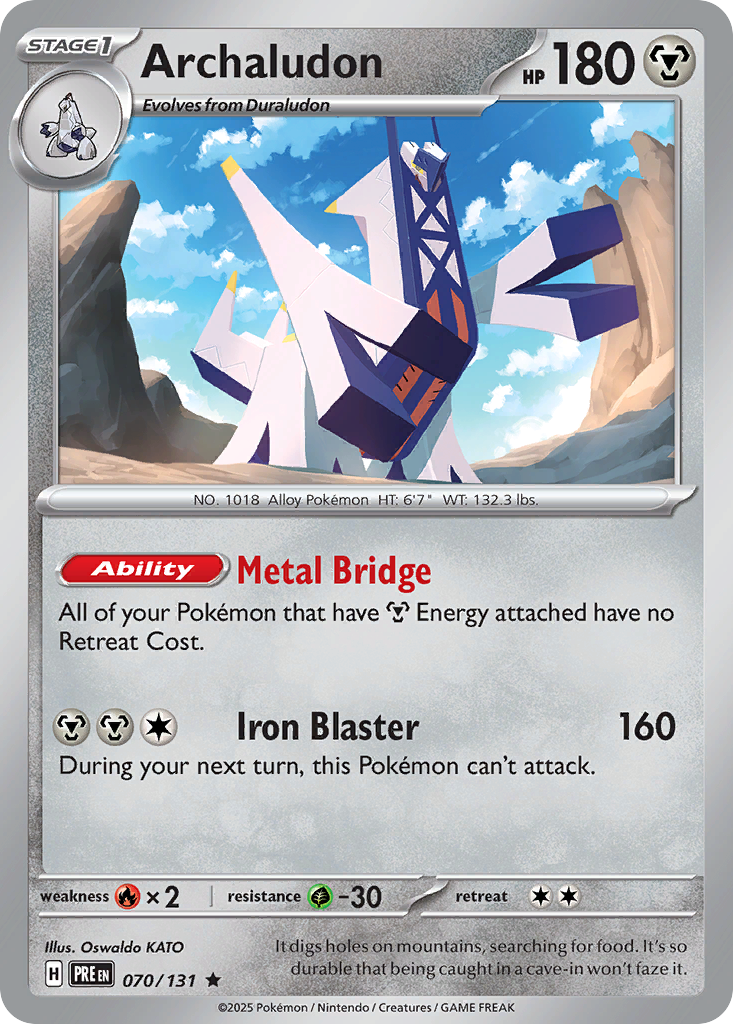 Archaludon — Prismatic Evolutions 070/131 Pokémon card