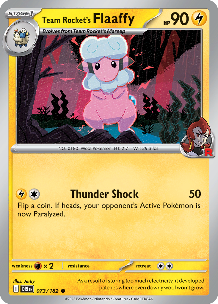 Team Rocket's Flaaffy 073/182 Destined Rivals