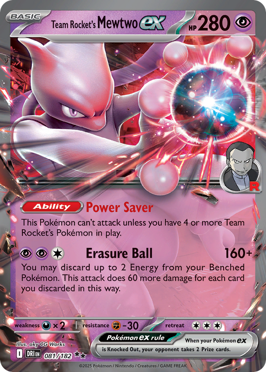 Team Rocket's Mewtwo ex 081/182 Destined Rivals