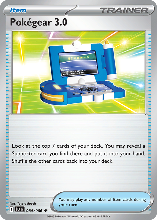 Pokégear 3.0 084/086 — Black Bolt Pokémon TCG