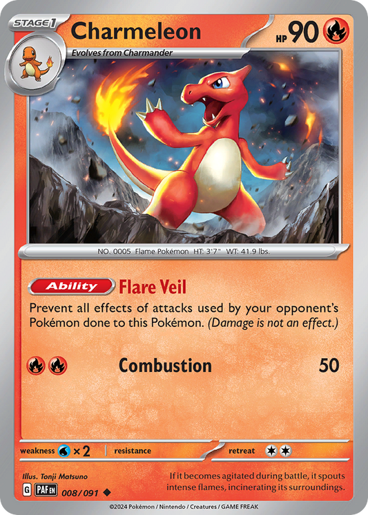 Charmeleon 008/091 Paldean Fates