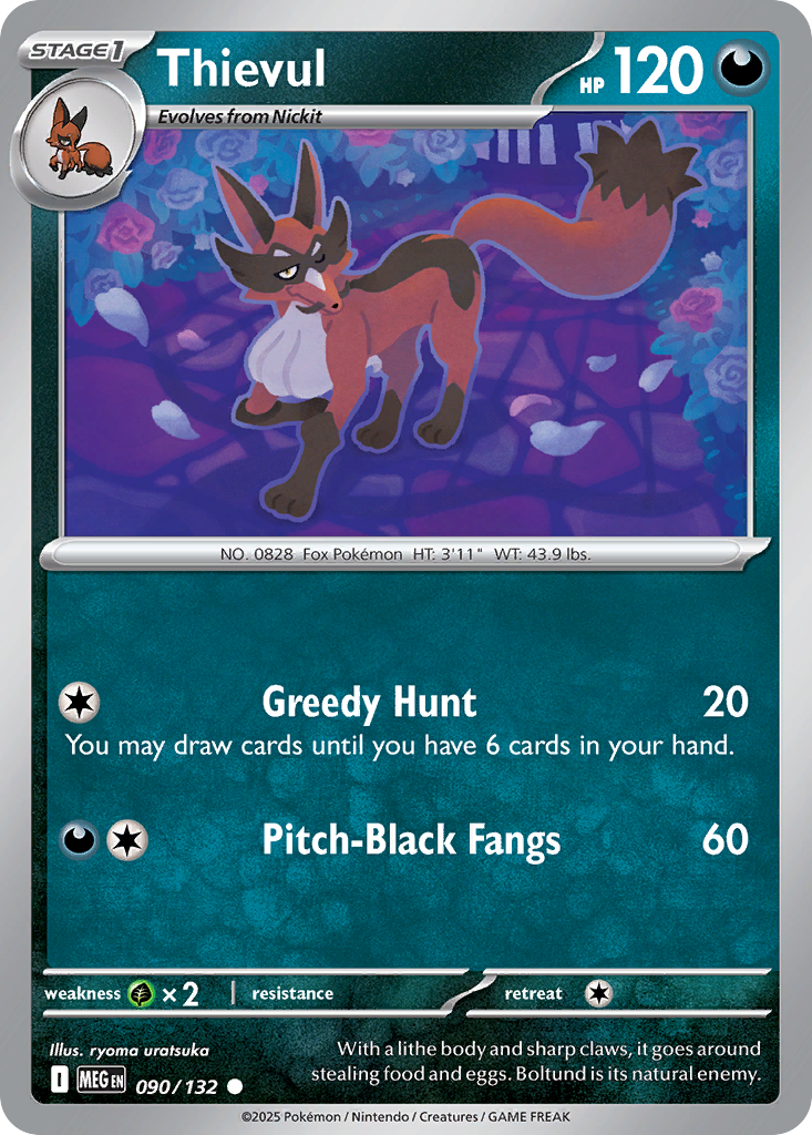 Thievul 090/132 — Mega Evolution Pokémon TCG