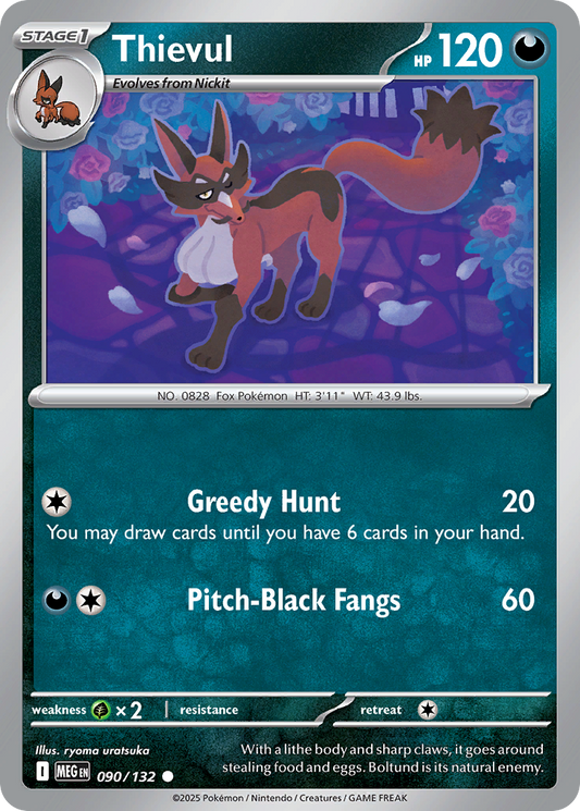 Thievul 090/132 — Mega Evolution Pokémon TCG