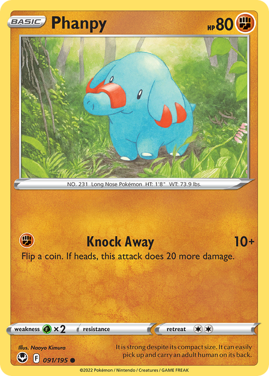 Phanpy 091/195 — Silver Tempest Pokémon TCG