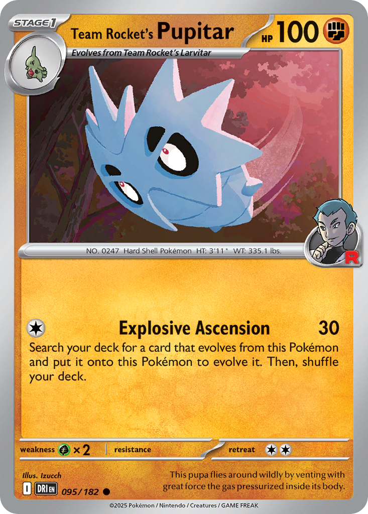 Team Rocket's Pupitar 095/182 Destined Rivals