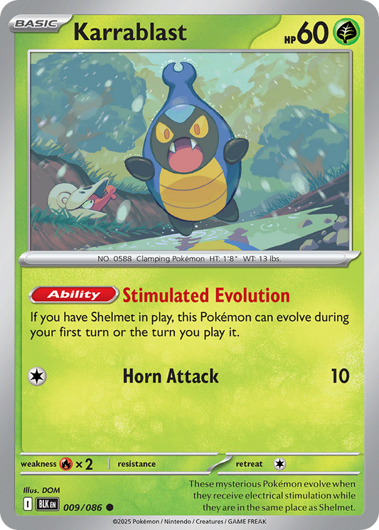 Karrablast 009/086 — Black Bolt Pokémon TCG