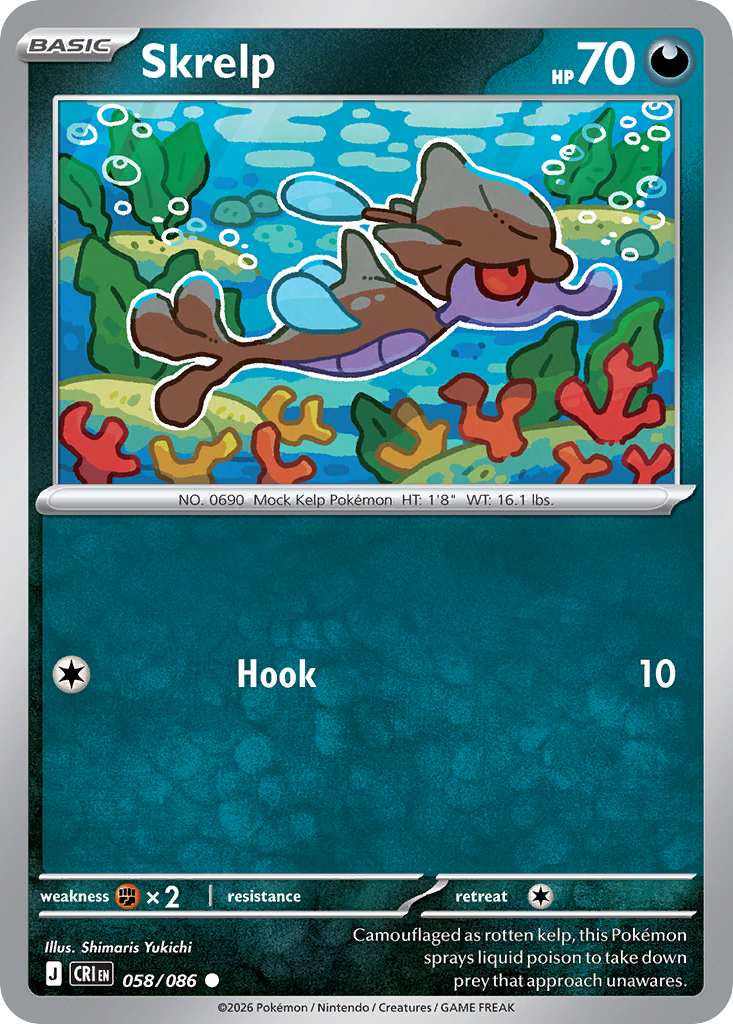 Skrelp 058/086 — Chaos Rising Pokémon TCG