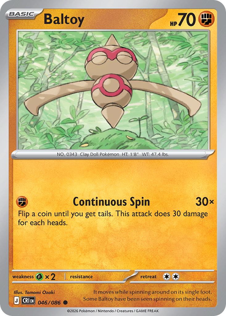 Baltoy 046/086 — Chaos Rising Pokémon TCG