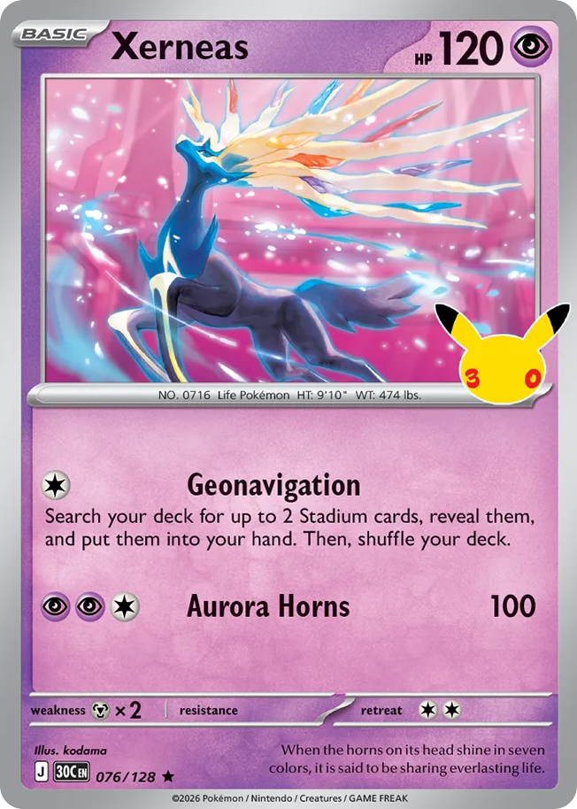 Xerneas 076/128 30th Celebration