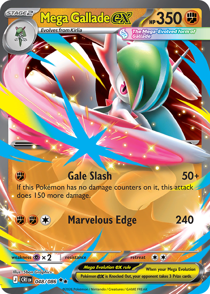 Mega Gallade ex — Chaos Rising 048/086 Pokémon card