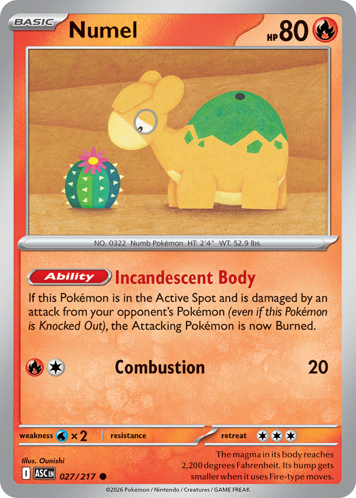 Numel — Ascended Heroes 027/217 Pokémon card
