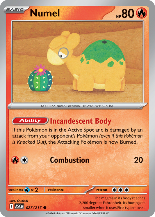 Numel — Ascended Heroes 027/217 Pokémon card
