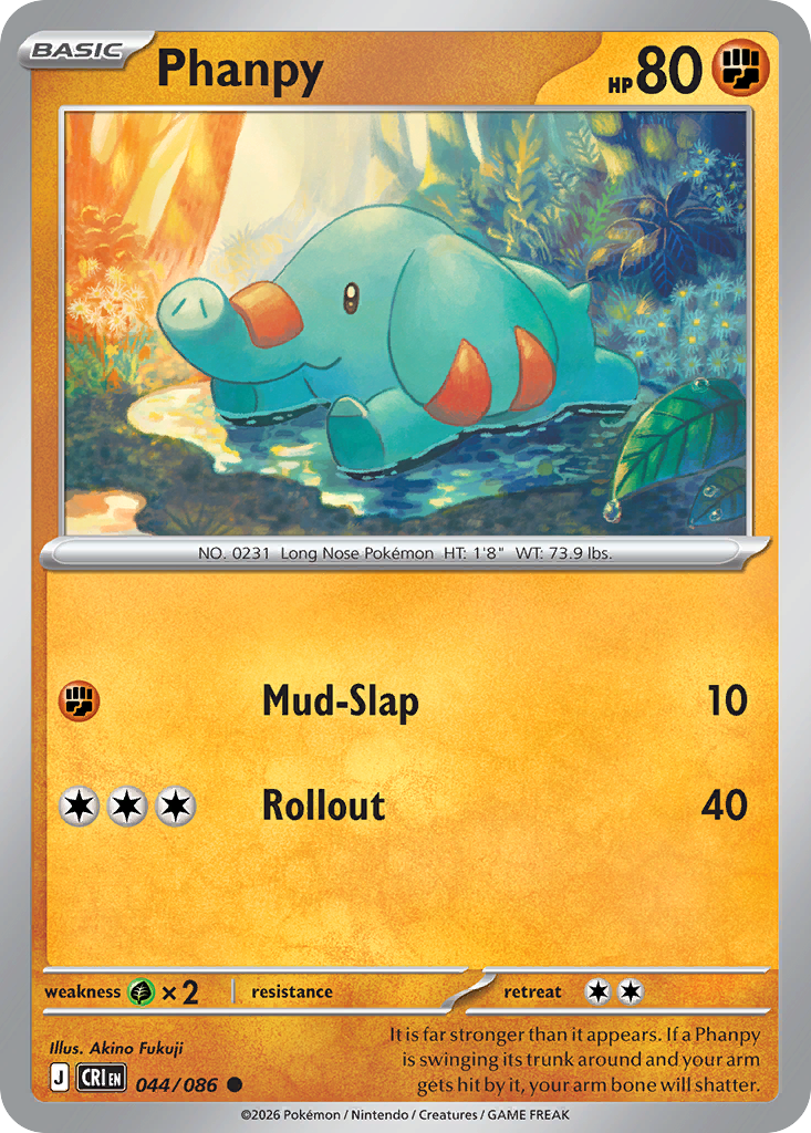 Phanpy 044/086 — Chaos Rising Pokémon TCG