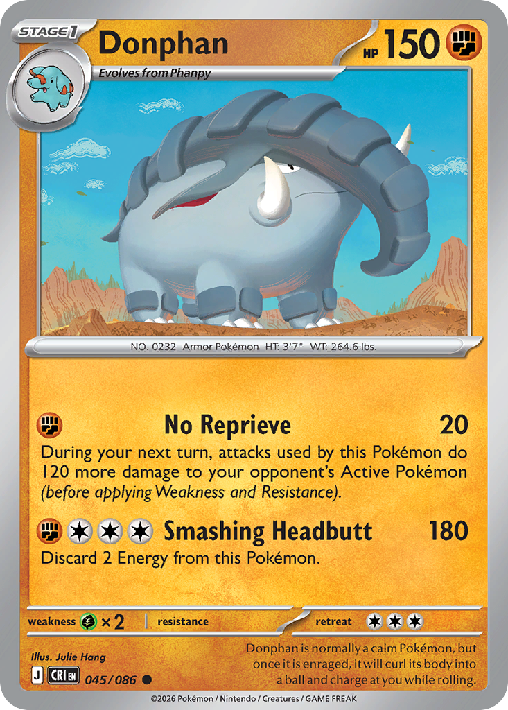 Donphan 045/086 — Chaos Rising Pokémon TCG