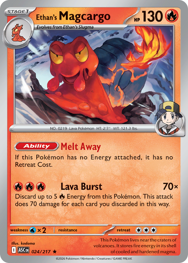 Ethan's Magcargo — Ascended Heroes 024/217 Pokémon card