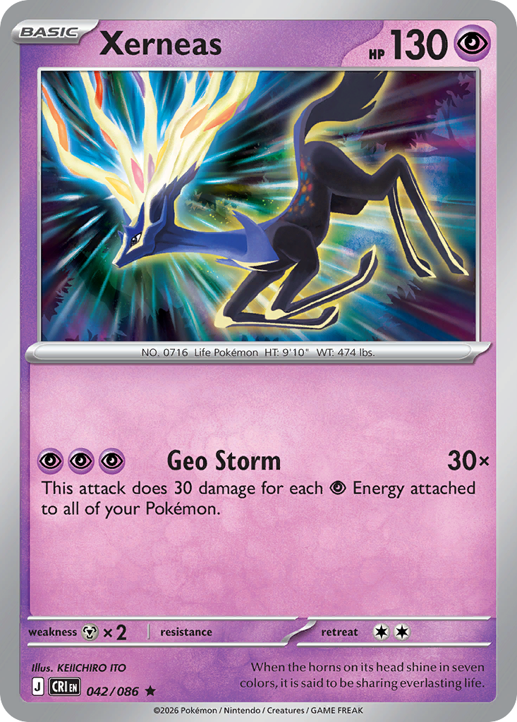 Xerneas 042/086 — Chaos Rising Pokémon TCG