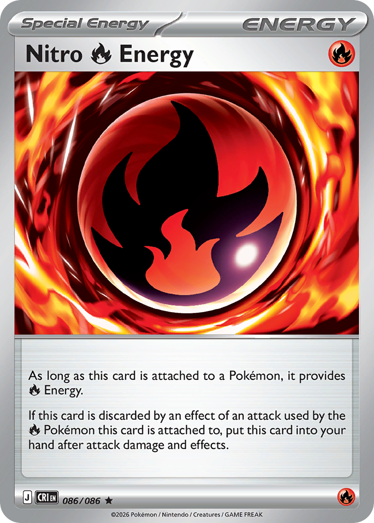 Nitro Fire Energy 086/086 — Chaos Rising Pokémon TCG