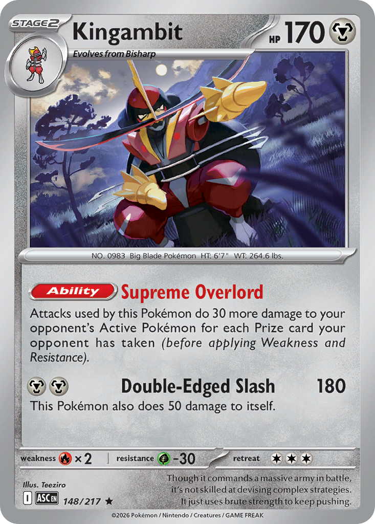Kingambit — Ascended Heroes 148/217 Pokémon card