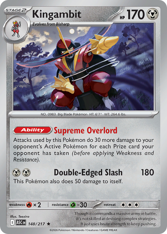 Kingambit — Ascended Heroes 148/217 Pokémon card