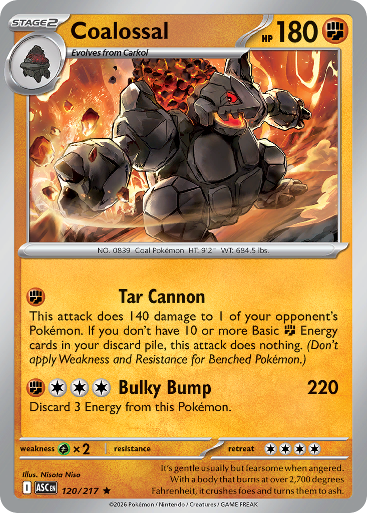 Coalossal — Ascended Heroes 120/217 Pokémon card