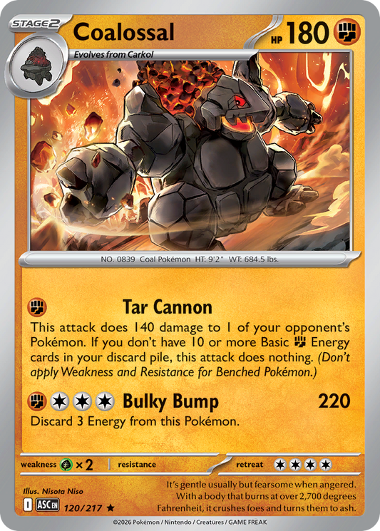 Coalossal — Ascended Heroes 120/217 Pokémon card