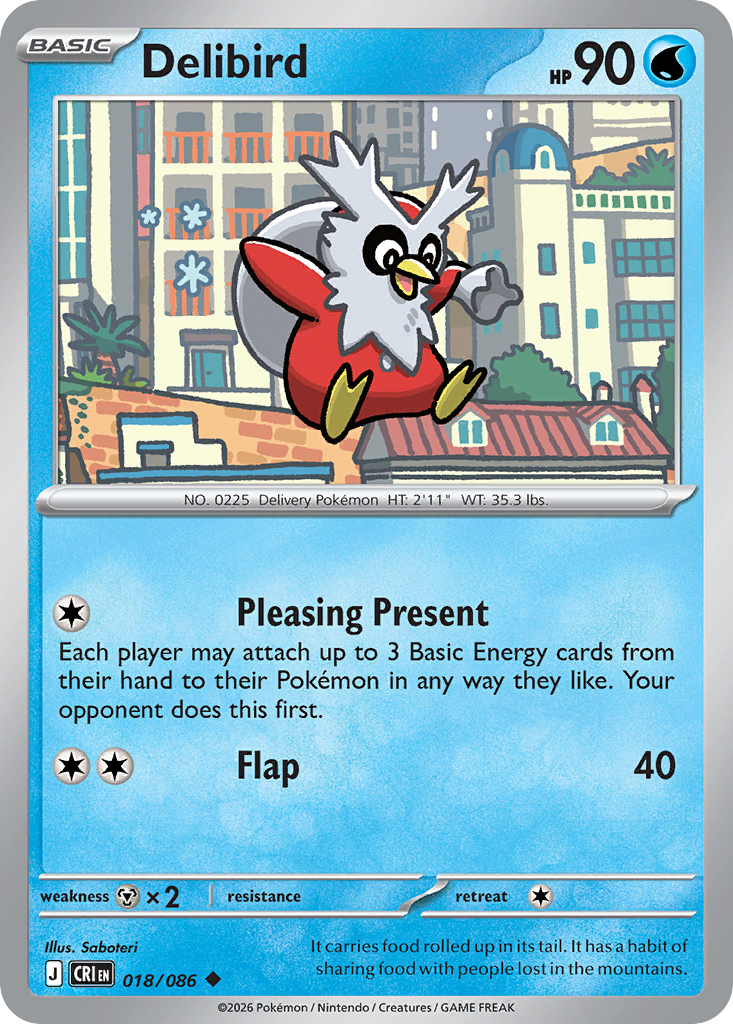 Delibird 018/086 — Chaos Rising Pokémon TCG