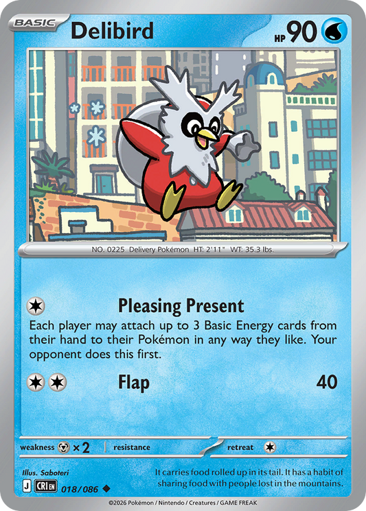 Delibird 018/086 — Chaos Rising Pokémon TCG