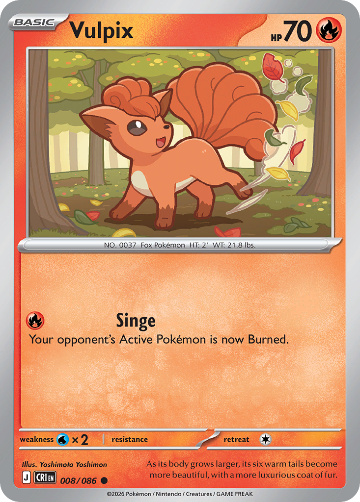 Vulpix 008/086 — Chaos Rising Pokémon TCG