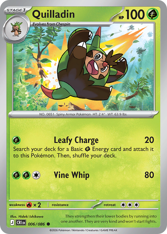 Quilladin 006/086 — Chaos Rising Pokémon TCG