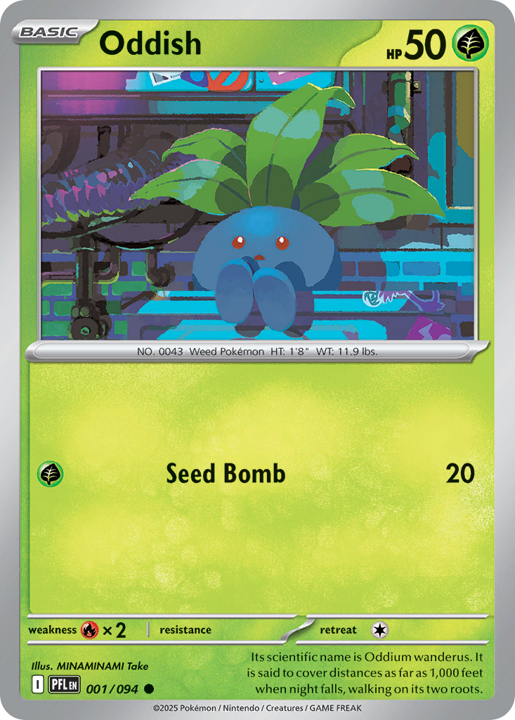 Oddish 001/094 Phantasmal Flames