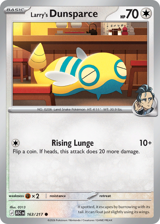 Larry's Dunsparce — Ascended Heroes 163/217 Pokémon card