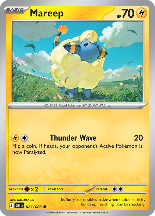 Mareep 027/086 — Chaos Rising Pokémon TCG