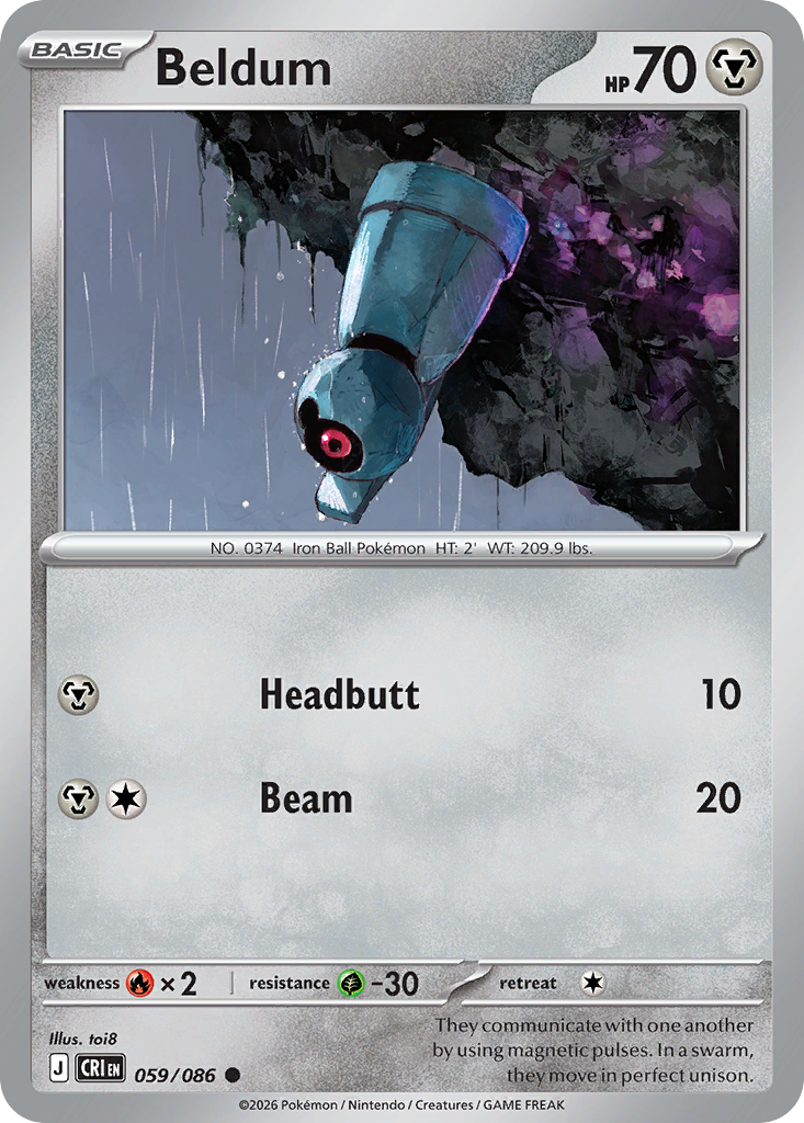 Beldum 059/086 — Chaos Rising Pokémon TCG