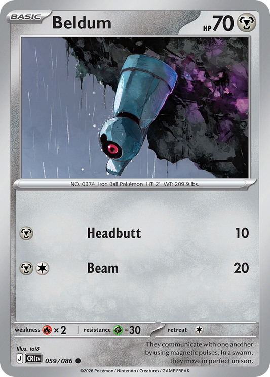 Beldum 059/086 — Chaos Rising Pokémon TCG