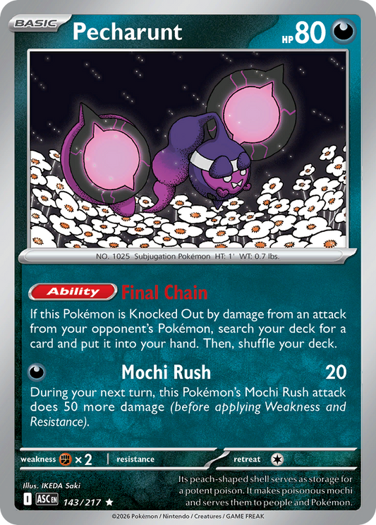 Pecharunt 143/217 — Ascended Heroes Pokémon TCG