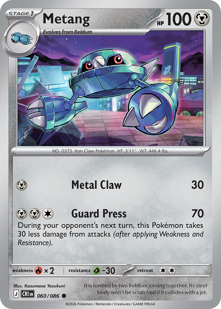 Metang 060/086 — Chaos Rising Pokémon TCG