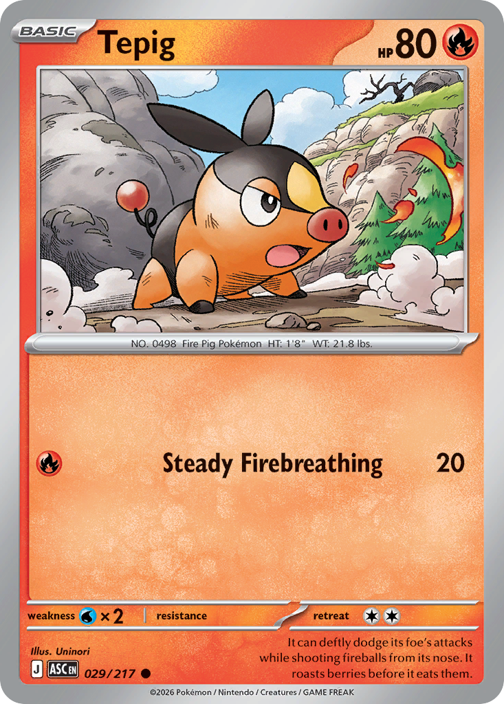 Tepig — Ascended Heroes 029/217 Pokémon card