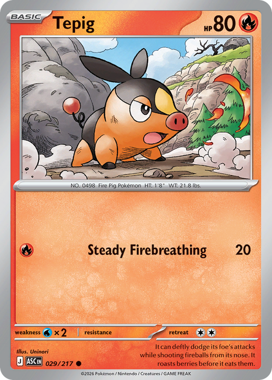 Tepig — Ascended Heroes 029/217 Pokémon card